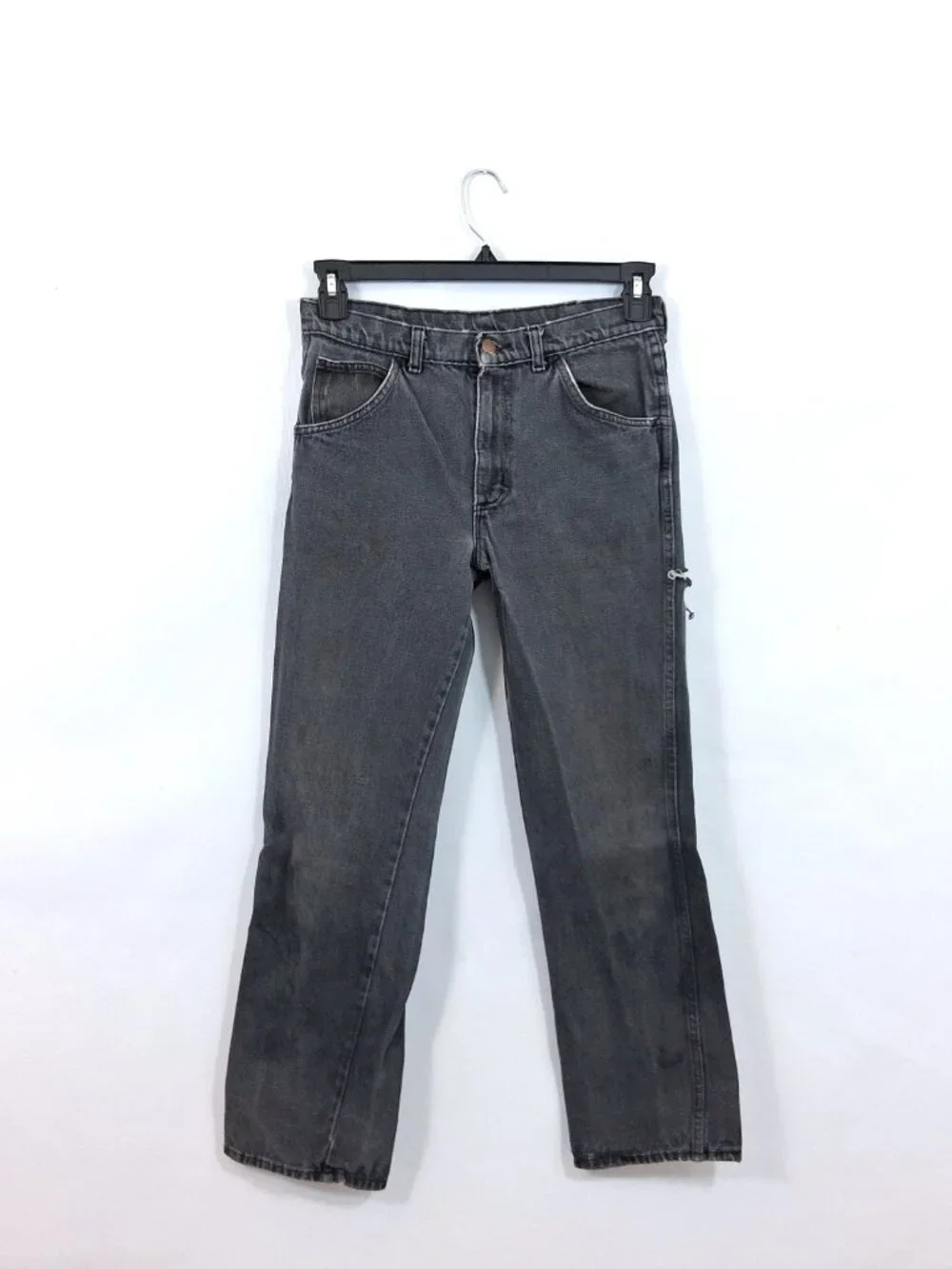 Vintage Big Yank Denim Jeans Straight Leg Black Men Size 30, 70s